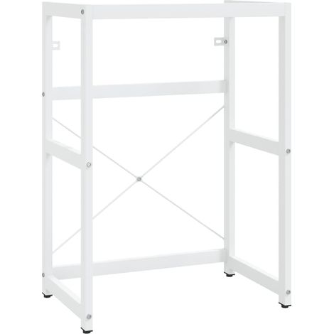 Cadre de lavabo de salle de bain Blanc 59x38x83 cm Fer CFW422792 (1/5)