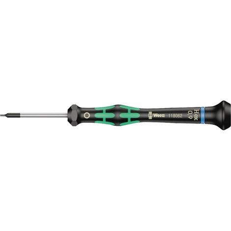 Wera 2054 Elettronica e meccanica di precisione Cacciavite a esagono interno Dimensione chiave (metrica): 0.9 mm Lunghe