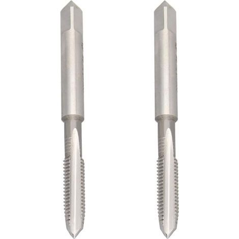 Satz mit 2 Linksgewinde-Maschinengewindebohrern M6 x 1,00 mm aus H2-Schnellarbeitsstahl für Reparaturen und routinemäßige Wartungsarbeiten (1/5)