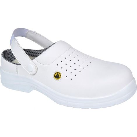 Sabots de sécurité Portwest ventilé composite ESD SB AE Blanc 44