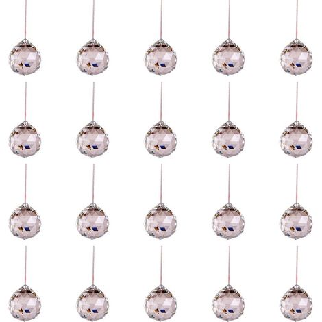 Kristallkugelprisma – Durchmesser 20 mm – Für Deckenleuchten, Kronleuchter, Fenster, Inneneinrichtung, Feng Shui – 20er-Packung (1/5)