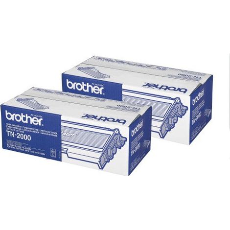 Brother TN2000 Pack cartouche de 2 noires pour imprimante jet d'encre