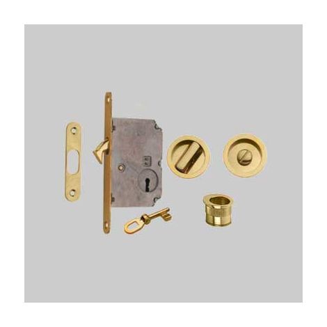 Kit per porte scorrevoli - solo quadro cromo satinato