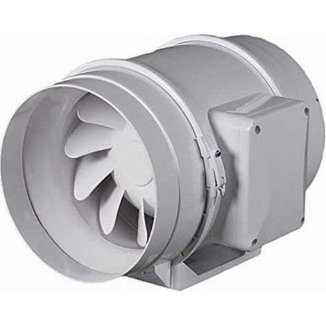 Ventilatore per condotti, diametro 125 mm, 230V, 37W, portata 280 m³/h, rumorosità 37 dB, con flusso misto, modello TT125.