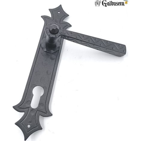 MANIGLIA 501 SU PLACCA YALE ANTICHIZZATO NERO