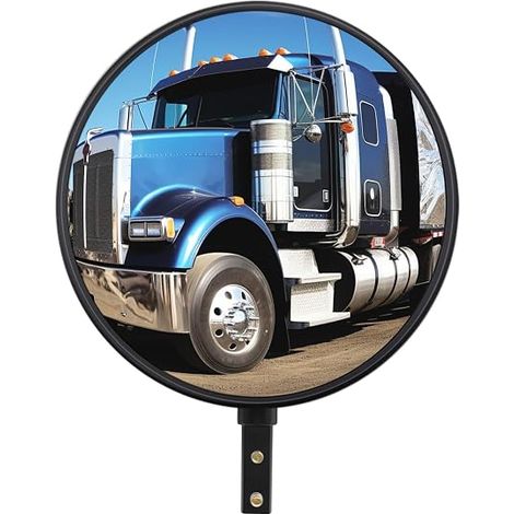 Miroir Convexe pour Camions Rétroviseur de Camion Réglable avec Champ de Vision Angles Morts Accessoires de Chariots de Voiturettes 25cm (1/5)