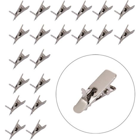 20 clip per ornamenti natalizi, clip per fiori natalizi, piccole clip a forma di piuma, clip in metallo, decorazioni natalizie, decorazioni per le feste con fiori natalizi (1/5)