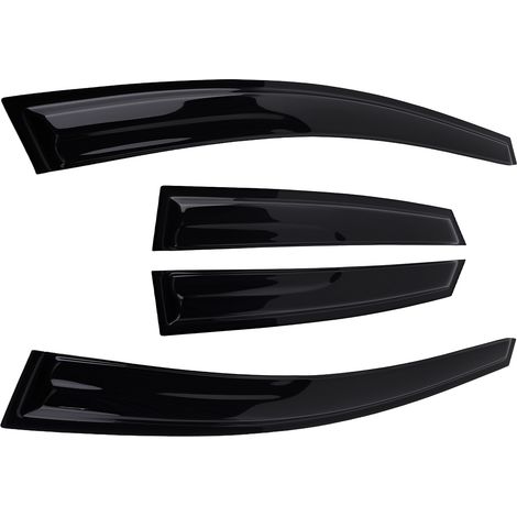 4pc Window Wind Deflectors Side Shields for Kia Ceed MK2 2012-2018 Black Tinted (1/5)