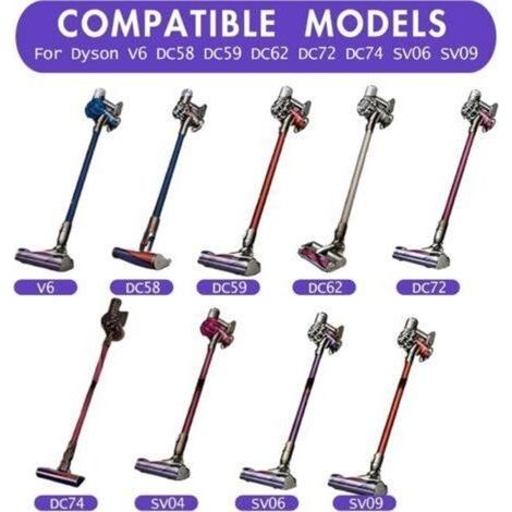 Bürstenkopf für Dyson V6 DC58 DC59 DC62 DC72 D74 SV04 SV06 SV09, elektrische Bürste für Dyson V6 DC58 DC59 DC62 DC72 DC74, Direktantrieb für Dyson V6, für Hartböden und Teppiche (1/3)