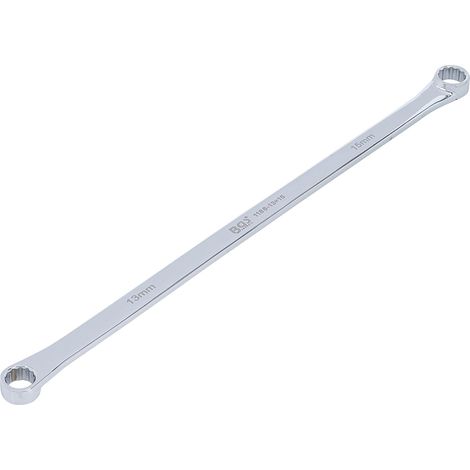 1 - Clé à œil - Clé coudée - Acier chrome-vanadium - Ouverture 13 mm et 15 mm - Longueur 370 cm - Pour mécanique automobile