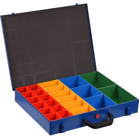 COFFRET PROFESSIONNEL MÉTAL AVEC COMPARTIMENTS 44 X 37 X H7CM ALLIT 454120 (1/4)