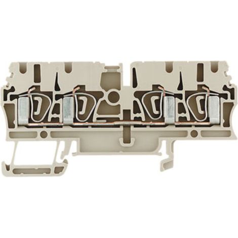 Weidmüller 1608570000-100 Durchgangsreihenklemme Zugfeder Dunkelbeige 100 St.