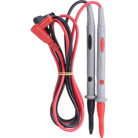 Pointes De Test Pour Multimètre - 1000V 10A - Fils Souples Et Robustes - Pour Mesures Électriques - Ensemble Rouge Et Noir (1/5)