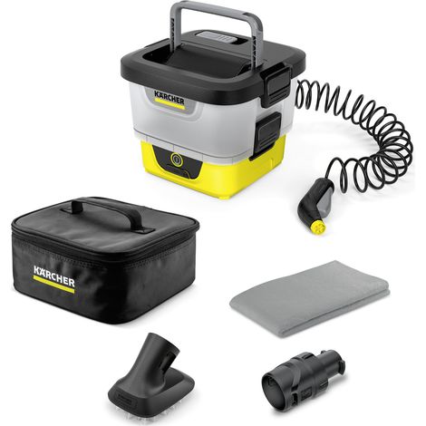 Mobiler Outdoor Reiniger, KÄRCHER, OC 4 + Pet Kit: Mobiler Druckreiniger mit Pet Kit – ideal für die schonende Reinigung von Hunden unterwegs. Inkl. Zubehörtasche, Lithium-Ionen-Akku