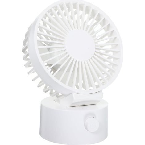 Mini ventilateur de table silencieux, ventilateur portable USB personnel pour bureau, maison, bureau et chambre - Blanc (1/5)