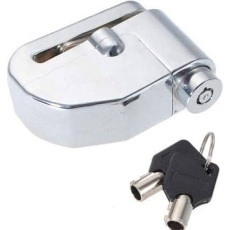 Trade Shop - MOTORRAD SCHEIBENSCHLOSS MIT DIEBSTAHLSICHERUNG SIRENENALARM LK-03 CW564 - (1/2)