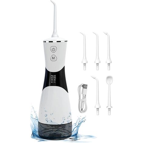 Irrigateur dentaire portable électrique - Nettoyage buccal au jet - Élimination calculs - Fil dentaire aqueux (1/5)