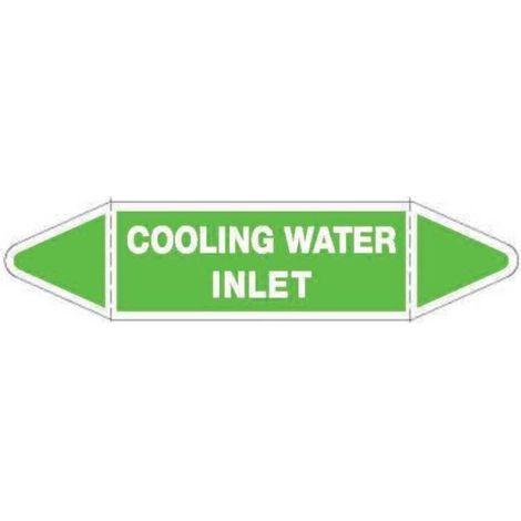 Klebeschild Kühlwasser Vorlauf, Englisch, 70 x 18