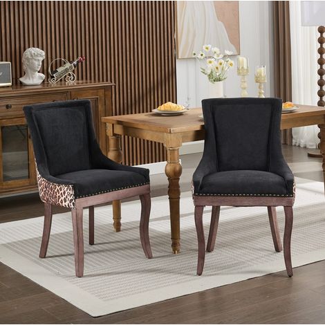 MEUBLIV Esszimmerstuhl 61x55x92,5 cm schwarz – 2er-Set, ohne Matratze (1/5)