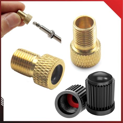 Messing-Ventiladapter – 4er-Pack – Presta-auf-Schrader-Umrüstung – Wasserdicht – Rennrad/MTB (1/5)