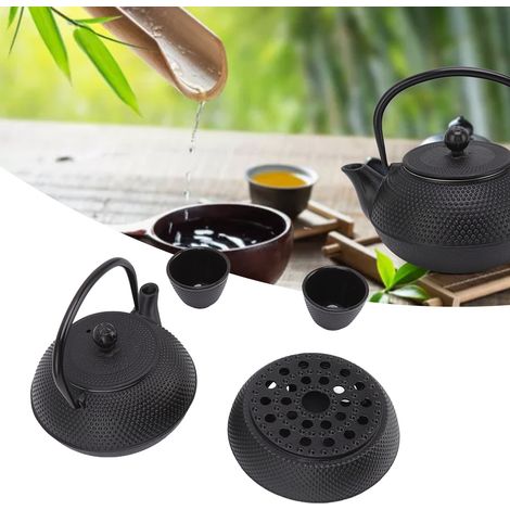 Théière domestique en fonte de 800 ml, non revêtue et gravée, coffret cadeau pour le thé (1/5)