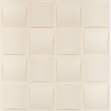 Lot de 2 Stickers Carrés "Oren" 30x30cm Blanc