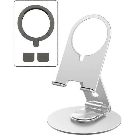 Verstellbarer Handyständer, stabiler Tablet-Ständer für den Schreibtisch, 180° drehbar, rutschfest, verstellbar für Smartphones und Tablets.