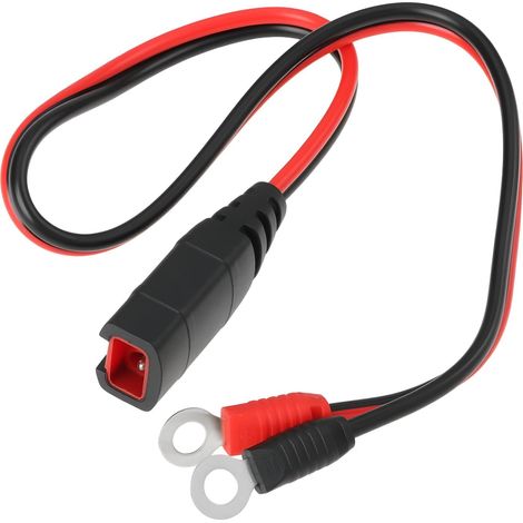 Adaptateur de Câble de Charge de Batterie à Cosse Annulaire M6 50 Cm 16 AWG Compatible avec Les Connexions d'alimentation de Véhicules (1/5)