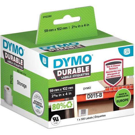 DYMO Durable Bianco Etichetta per stampante autoadesiva