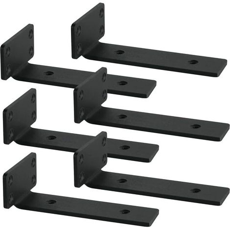 Equerre Etagere Murale,equerre fixation 20cm, Support etagere murale,Equerre Charge Lourde,Support étagère Murale,Lot de 6 (1/5)
