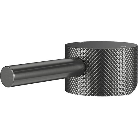Colore Gunmetal Grey Industrial Style Mini Mono Basin Mixer Fully Knurled Tap Head (1/5)