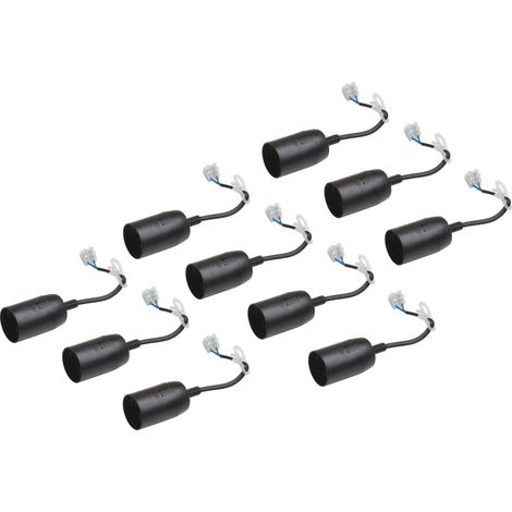 Lampenfassung schwarz 10 Stück 60 W 250 V für Renovierung MEISTER (1/2)