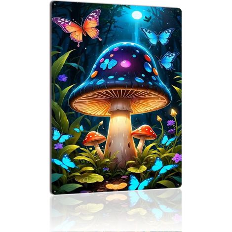 Plaque Métallique Décorative Rétro pour Bureau Salle à Manger Jardin 30x20 cm. (1/5)