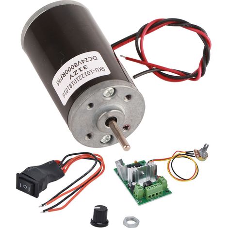 Moteur à courant continu à aimant permanent, silencieux, mini haute vitesse, sens horaire et antihoraire, pour générateur DIY, 24V 8000 tr/min (1/5)