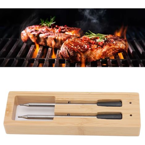 Kabelloses Bluetooth-Grillthermometer mit zwei Sonden, Küchenthermometer, Fleischthermometer, USB-betrieben (1/5)