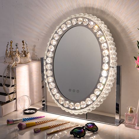 Crystal Dressing Makeup Mirror with Dimmable Led Light (1/5)