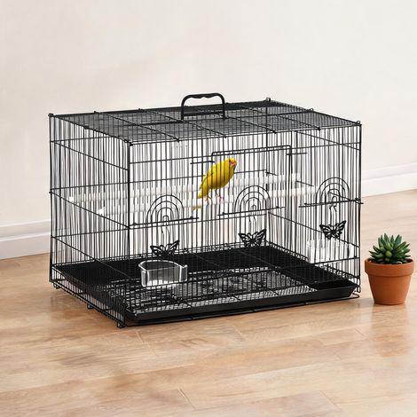 Cage pour oiseaux negro en métal PP 60 x 41 x 41 cm (1/5)