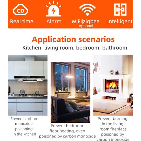 Tuya ZigBee – Rilevatore portatile di CO, tester di monossido di carbonio, tester di concentrazione multifunzionale, sensore elettrochimico, gateway per la qualità dell'aria domestica necessari. (1/5)