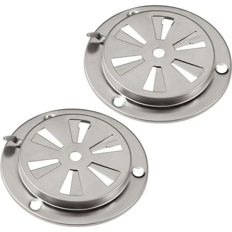 Kit d’aération pour barbecue et fumoir – 2 grilles en acier inoxydable, ventilation optimale, pièces détachées compatibles grill/cuisinière (1/4)