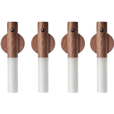 Lot de 8 veilleuses intelligentes à détecteur de mouvement, sans fil, magnétiques et rechargeables par USB, à LED, compatibles avec couloir, chambre, salle de bain et cuisine. (1/5)