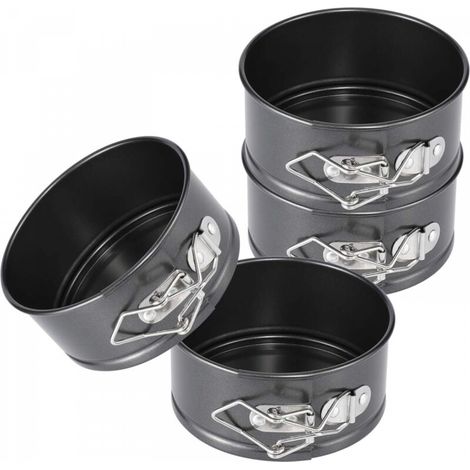 Lot de 4 petits moules à cheesecake antiadhésifs pour mini cheesecakes, pizzas et quiches (1/5)