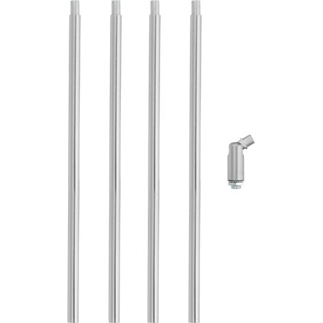 4 Ensembles Extension Tige Filetée Avec Raccord Tige Lampe Argent (1/5)