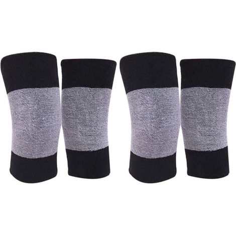 Genouillères - Chaudes Hiver - Compression Sans Couture - Pour Sport Travail Vélo - Taille Unique 38-60 cm - 2 Paires (1/5)