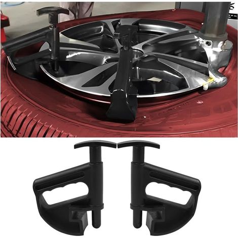 Set di 2 morsetti universali per cerchi, morsetto automatico per tallone pneumatico auto, attrezzi per auto, ruota smontagomme, attrezzo per abbassare il mozzo della ruota, attrezzo per la rimozione d (1/5)