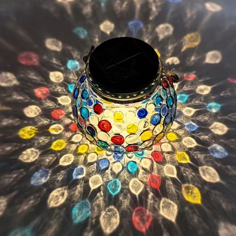 Lampe suspendue en bocal Mason avec abat-jour en verre - Lampe d'extérieur/d'intérieur, veilleuse, lampe solaire (1/5)