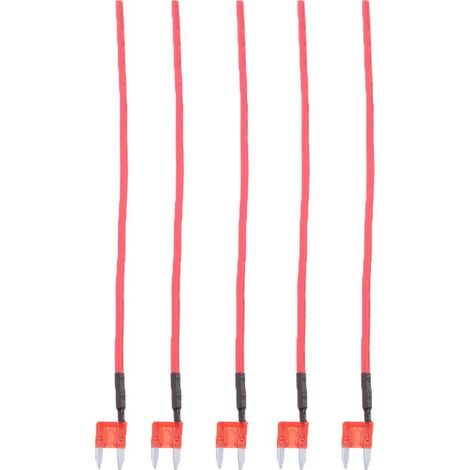 5 Pièces Voiture Camion Bateau 10A 32V ATM APM Mini Fusibles à Lame Pour Fil 16 AWG (1/5)