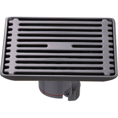Abnehmbarer, quadratischer Duschablauf aus Edelstahl mit Schwenkfunktion – Dekorierte Abdeckung – Herausnehmbarer integrierter Filter – 2 mm Wandstärke – Rohrdurchmesser 40/50/75 mm – Crezuo