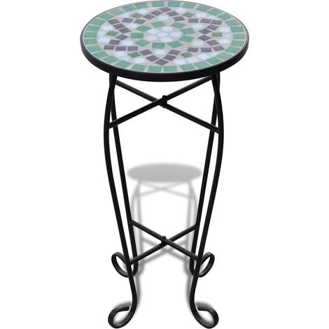 Table d'appoint Mosaïque Vert et blanc (1/5)