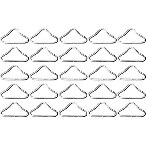30 Stück dreieckige Metallschlaufen für Trampoline, verzinkte Metallringe, robuste Verbinder für Trampolingurte, sicheres Ersatzzubehör (1/5)