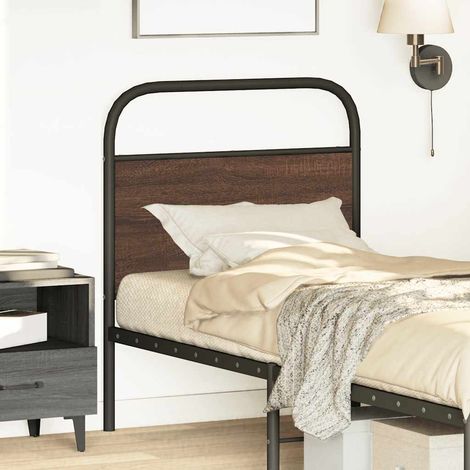 Tête de Lit Armoire de Tête de Lit - de remplacement chêne marron 75 cm acier et bois d'ingénierie fr22349 (1/5)